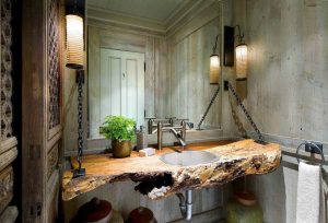 Rustic Bathroom Features